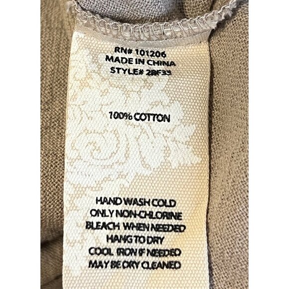 Soft Surroundings Size Small S Tan Open Front Jacket Button Accent Women EUC - Picture 7 of 7